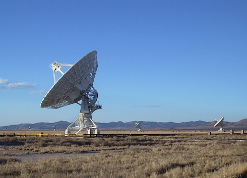 Afternoon shot of the VLA radio telescope in New Mexico, as seen in the movie \