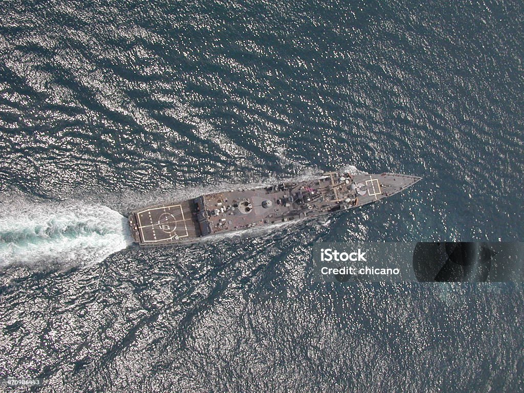Bird's View statek marynarki wojennej Stanów Zjednoczonych - Zbiór zdjęć royalty-free (Statek wojskowy)