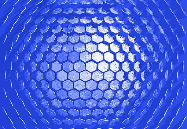 hexadome azul - hexadome - fotografias e filmes do acervo