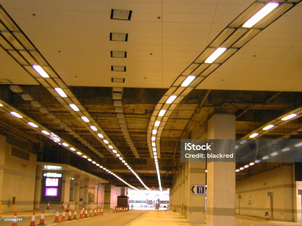 Tunnel A empty tunnel. Architectural Column Stock Photo