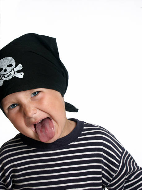 felix 、海賊 02 - toddler child animal tongue human tongue ストックフォトと画像