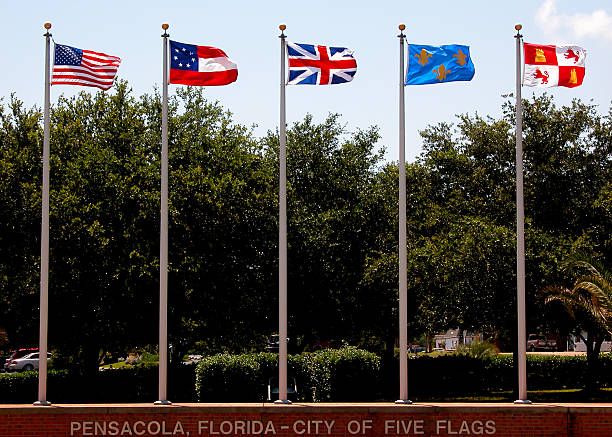 city of five flags stock photo