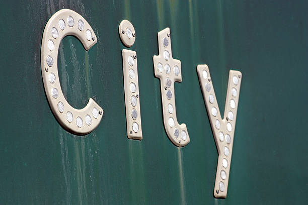 istock a big 'city' lettering - sign at highway 470988703