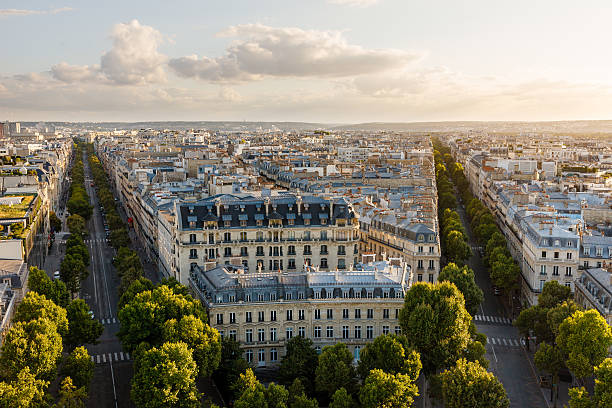 istock Late afternoon 16th arrondissement rooftops, Paris, France 470990166