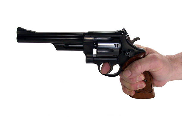 скалистый утес eastwood's пистолет - 357 магнум - explosin стоковые фото и изображения