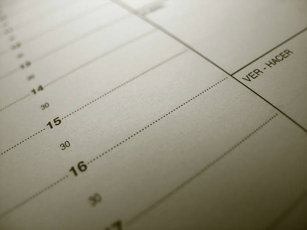Diary / Calendar / Sepia stock photo