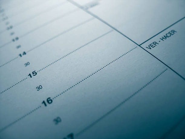Diary / Calendar / Blue stock photo