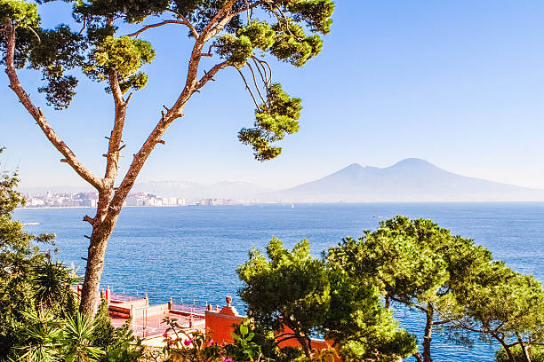Naples, View From Posillipo with Vesuvius