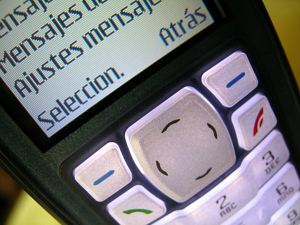 Cellular: Message Menu stock photo