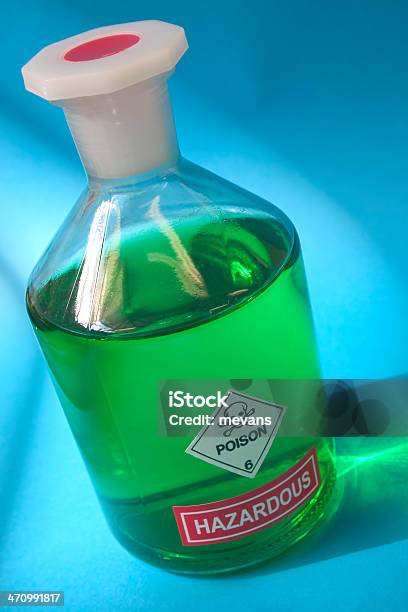 Hazardous Stock Photo - Download Image Now - Acid, Blue, Bottle