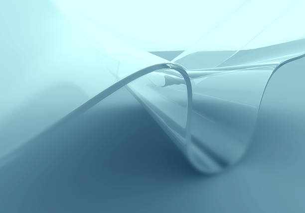 transparent geometric glass wave abstract background