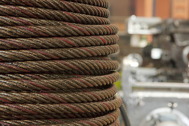 drahtseil - steel cable wire rope rope textured stock-fotos und bilder