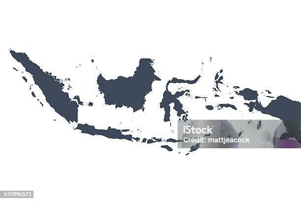 Indonesia Country Map Stock Illustration - Download Image Now - Indonesia, Map, Vector