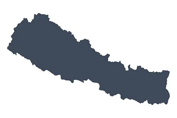 Vector illustration of Nepal country map