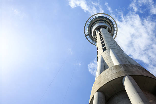 istock Looking up the Auckland sky tower  470998466