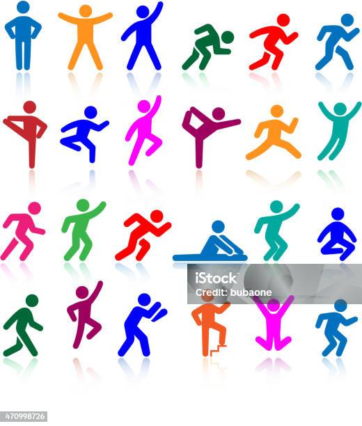 Active Lifestyle People And Vitality Vector Icon Set Stock Illustration - Download Image Now