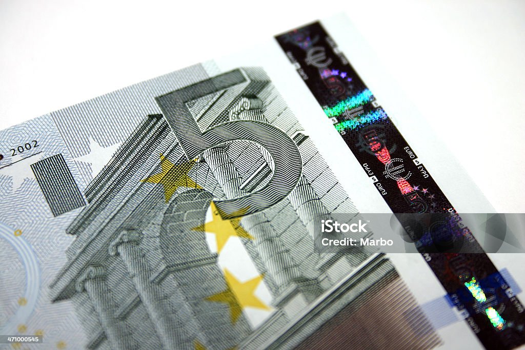 Pięciu euro. - Zbiór zdjęć royalty-free (Banknot)