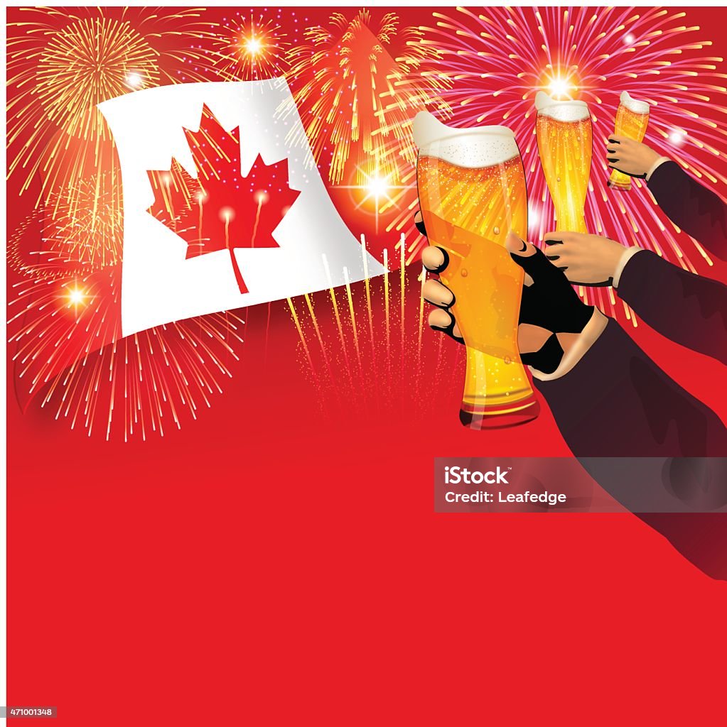 Canada Day background [Cheers!] This illustration is a background of the text for "Canada Day". 2015 stock vector