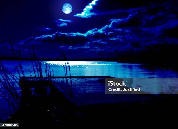 Moonlit Loch Stock Photo - Download Image Now - Horizontal, No People, Photography