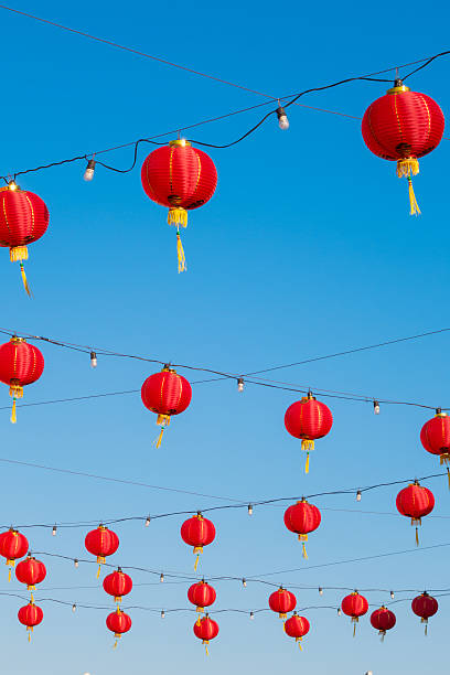 istock Red Chinese Paper Lanterns Chinatown 471001518