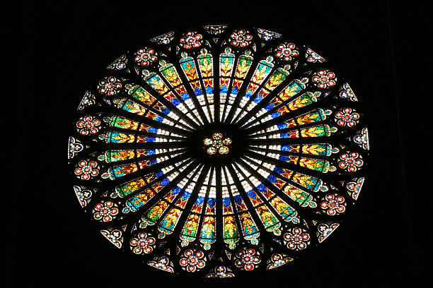 istock Colorful church window 471001695