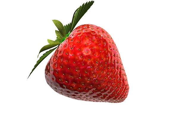 istock Strawberry on white background. 3d illustration 471001808