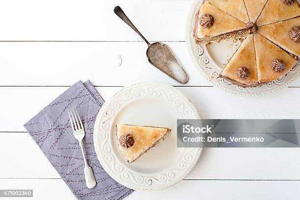 Piece Of Layered Cake Stock Photo - Download Image Now - Sweet Pie, 2015, Appetizer