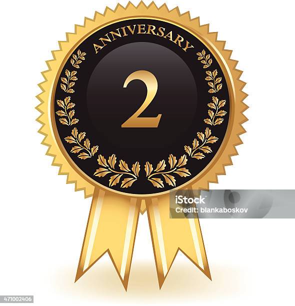 Two Year Anniversary Stock Illustration - Download Image Now - 2015, Advertisement, Agreement