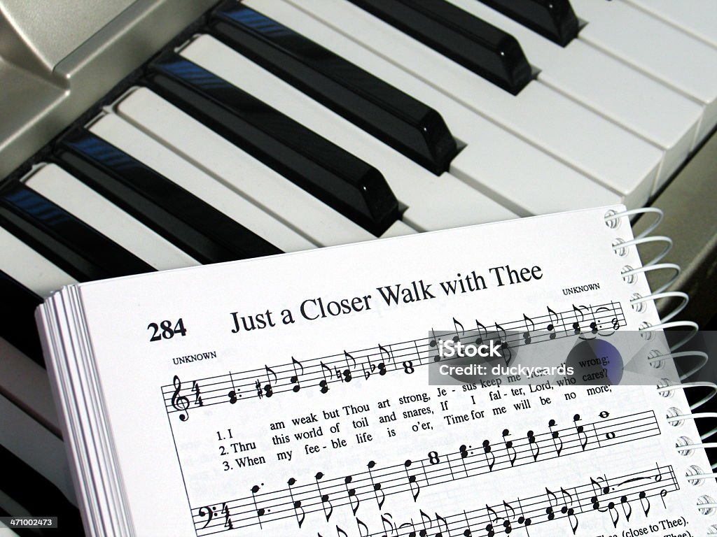 Фортепиано Hymns 2 - Стоковые фото Сборник псалмов роялти-фри