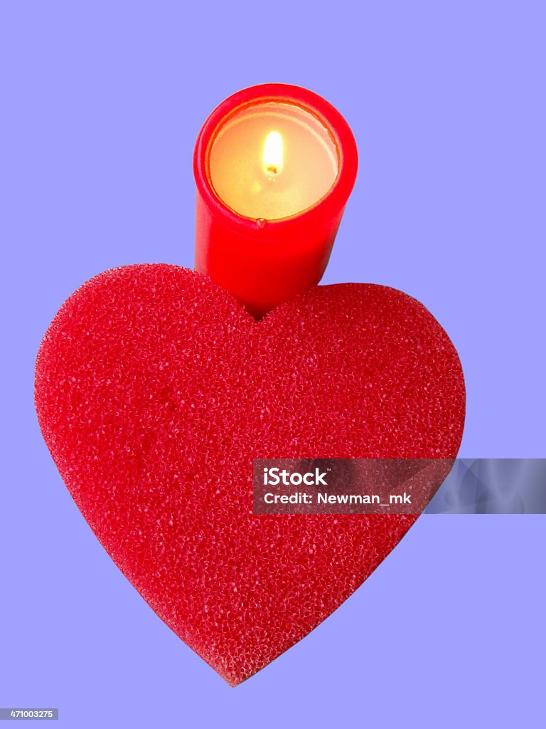 Heart and candle Isolated candle and heart composition Animal Heart Stock Photo