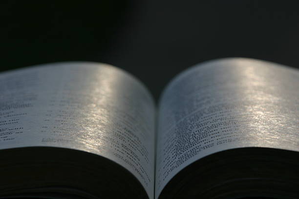 Open Bible stock photo