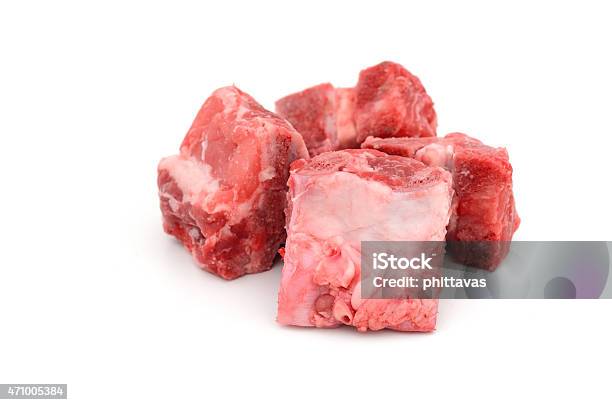 Fresh Raw Meat With Bone Stock Photo - Download Image Now - 2015, Beef, Cut Out