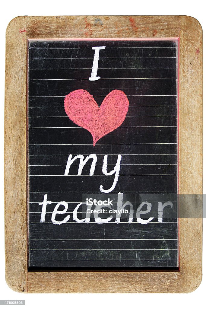 Antico scuola ardesia - Foto stock royalty-free di Amore