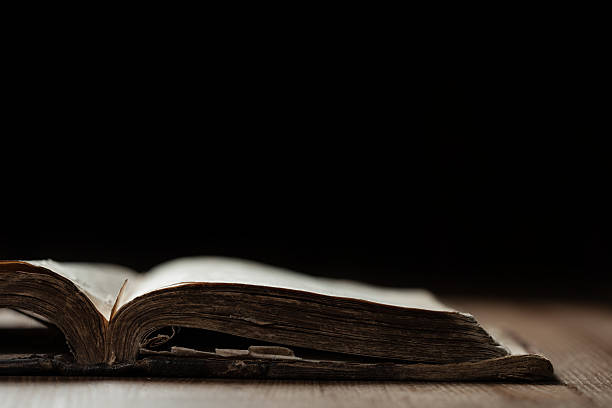 istock Image of an old Holy Bible on wooden background 471006136