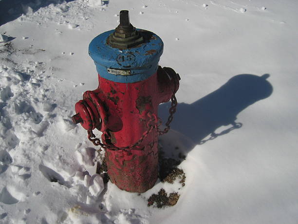 lonesome fireplug stock photo