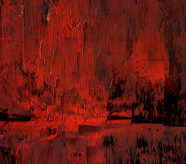 istock Firey red and black abstract painting 471006695