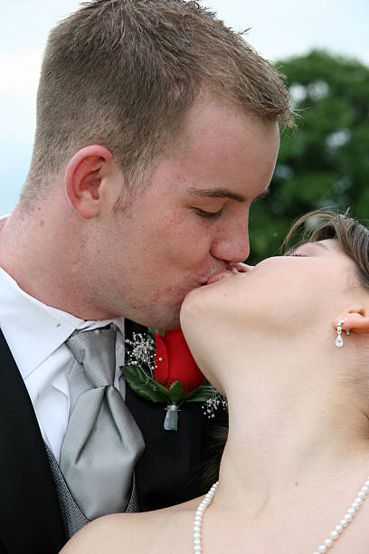 Casamento Beijo - fotografia de stock