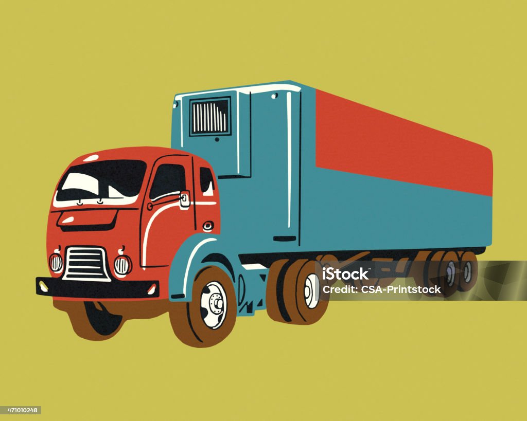 Vintage Semi Truck http://csaimages.com/images/istockprofile/csa_vector_dsp.jpg 2015 stock illustration