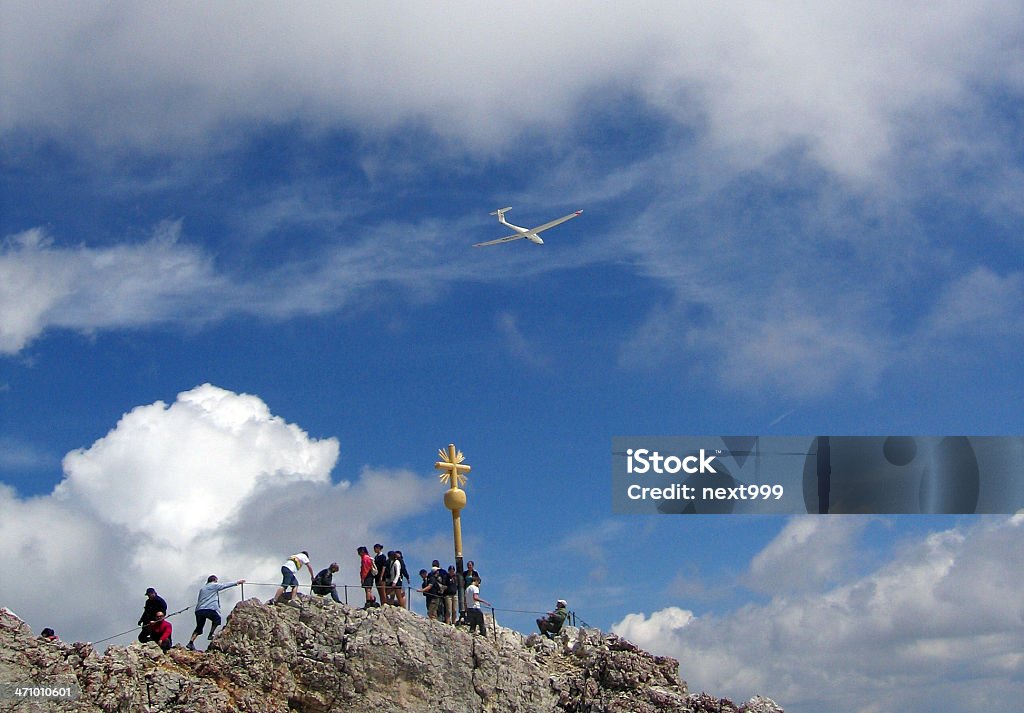 Aliante al vertice dello Zugspitze - Foto stock royalty-free di Aliante