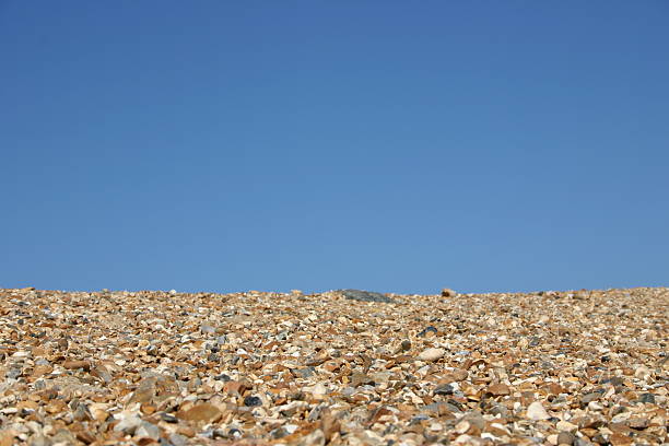 Pebbles Beach and Sky stock photo