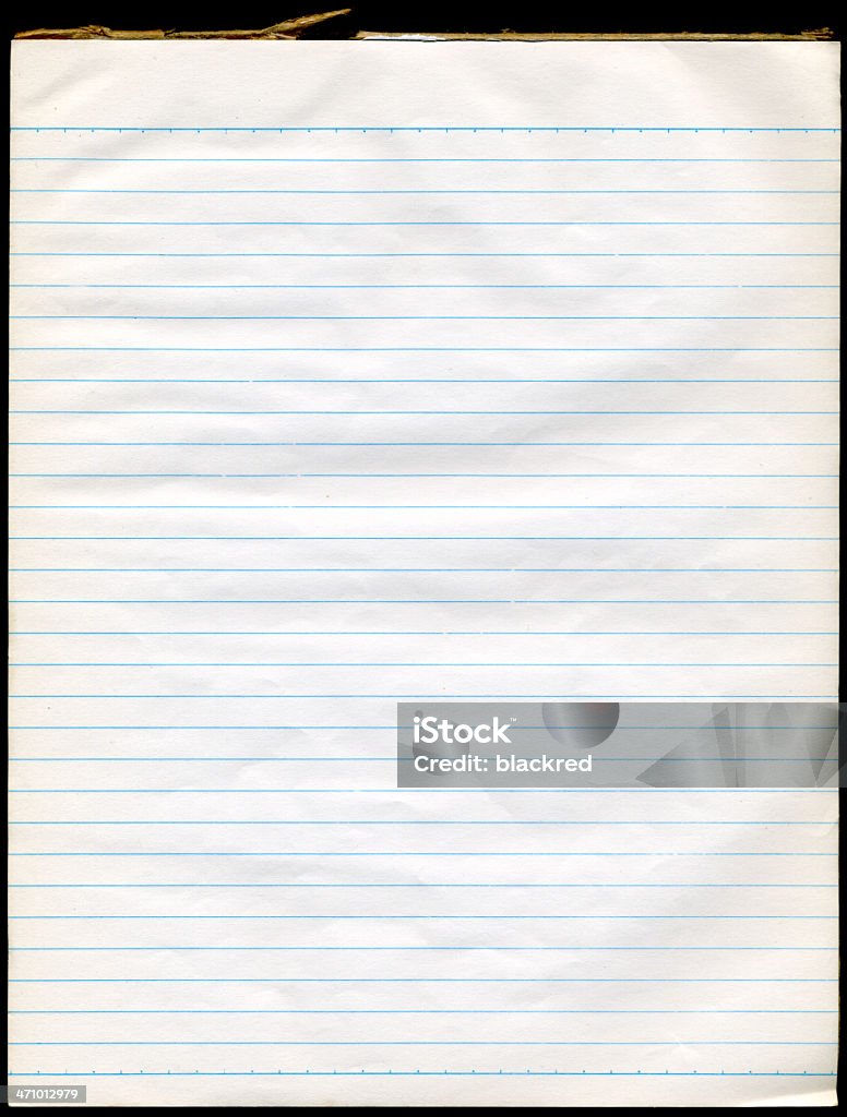 Aged Notepad Aged lined notepad. Lined Paper Stock Photo