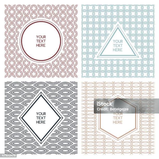 Abstract Frame Patterns Vector Set Of Simple Abstract Frame And Seamless Pattern Stock ...