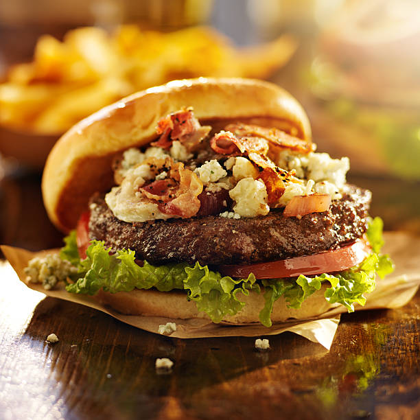 istock bacon and bleu cheese gourmet burger 471014694