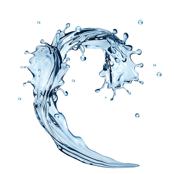 istock blue water wave, 3d illustration, liquid splash isolated on white 471014898