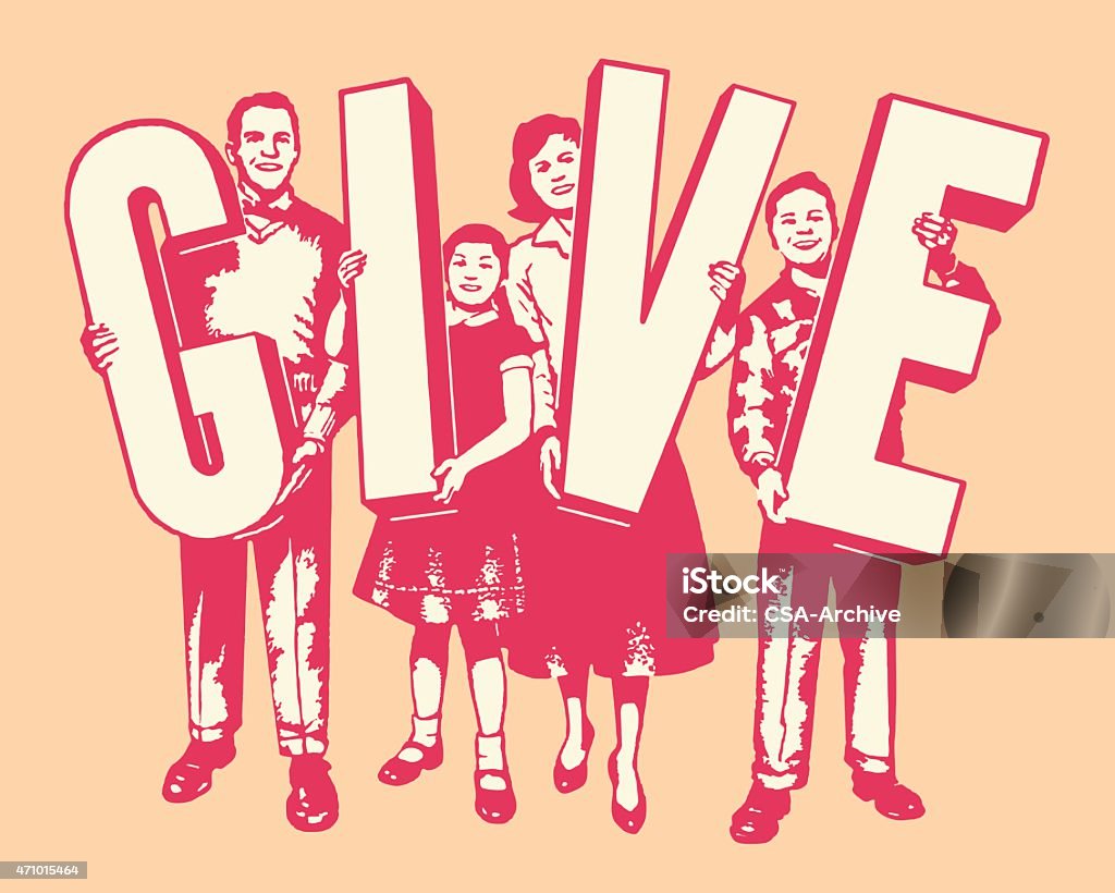 Family Holding Give Letters http://csaimages.com/images/istockprofile/csa_vector_dsp.jpg Child stock vector