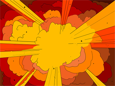 very large cartoon style explosion