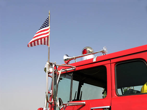 istock Fire Truck Cab, Patriotic 471015929