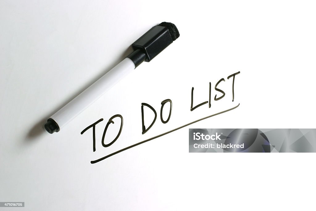 Pizarra blanca-To Do List - Foto de stock de Pizarra blanca libre de derechos