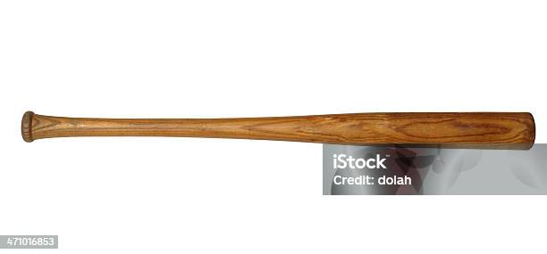 A Single Wooden Baseball Bat On A White Background Stock Photo - Download Image Now - Baseball Bat, Sports Bat, Cut Out