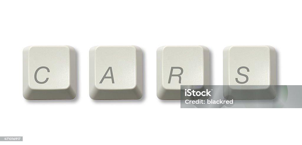 CARS Computer keyboard buttons with text "CARS" on it. Clipping path included. Computer Keyboard Stock Photo